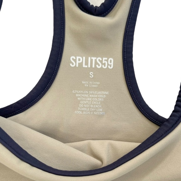 Splits59 Bianca Rigor Sports Bra in Dark Khaki / Indigo Size Small - Picture 4 of 10